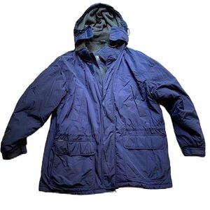 Bert Pulitzer collector edition XL winter coat in blue with removable hood